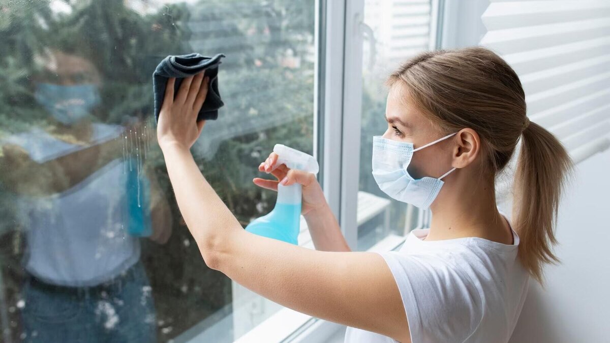    Мытье окон© Фото : freepik