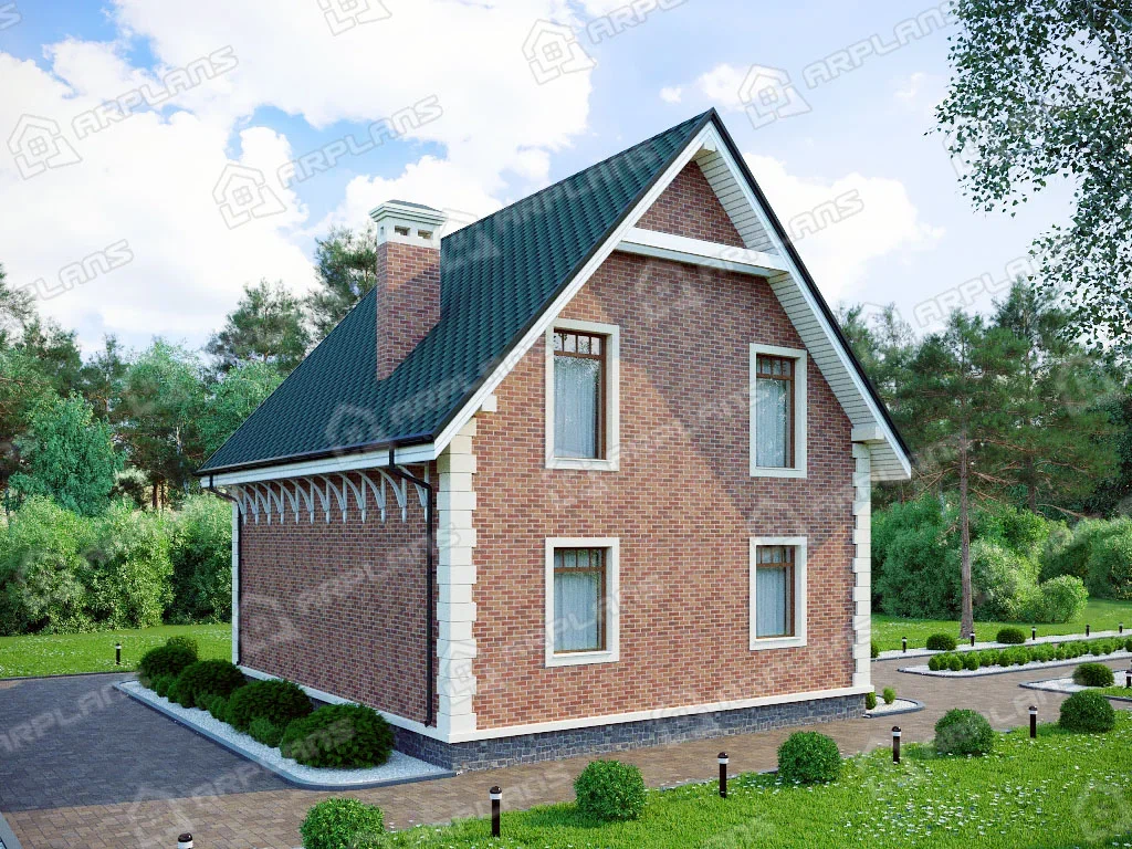 Внешний вид дома. Источник изображения: Дзен-канал "Arplans.ru - проекты домов"