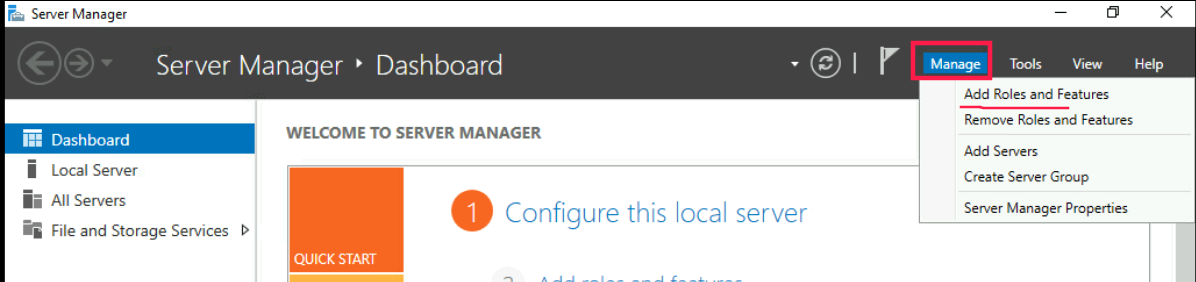 Как добавить роли в Server Manager