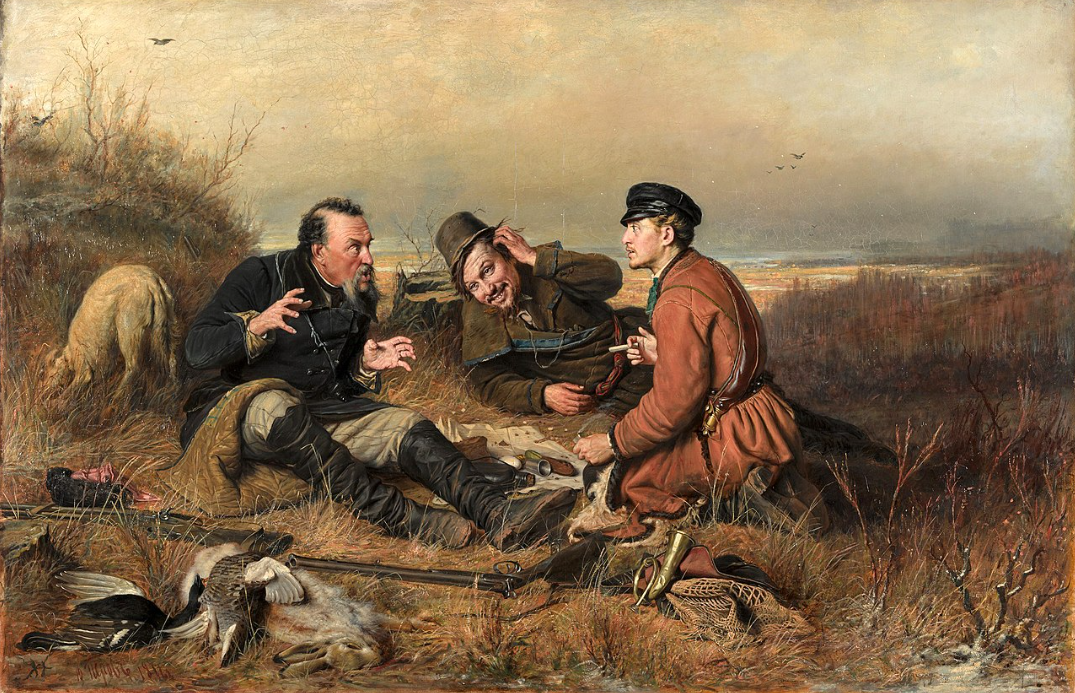 Василий Перов Охотники на привале. 1871 год
Холст, масло. 119 × 183 см