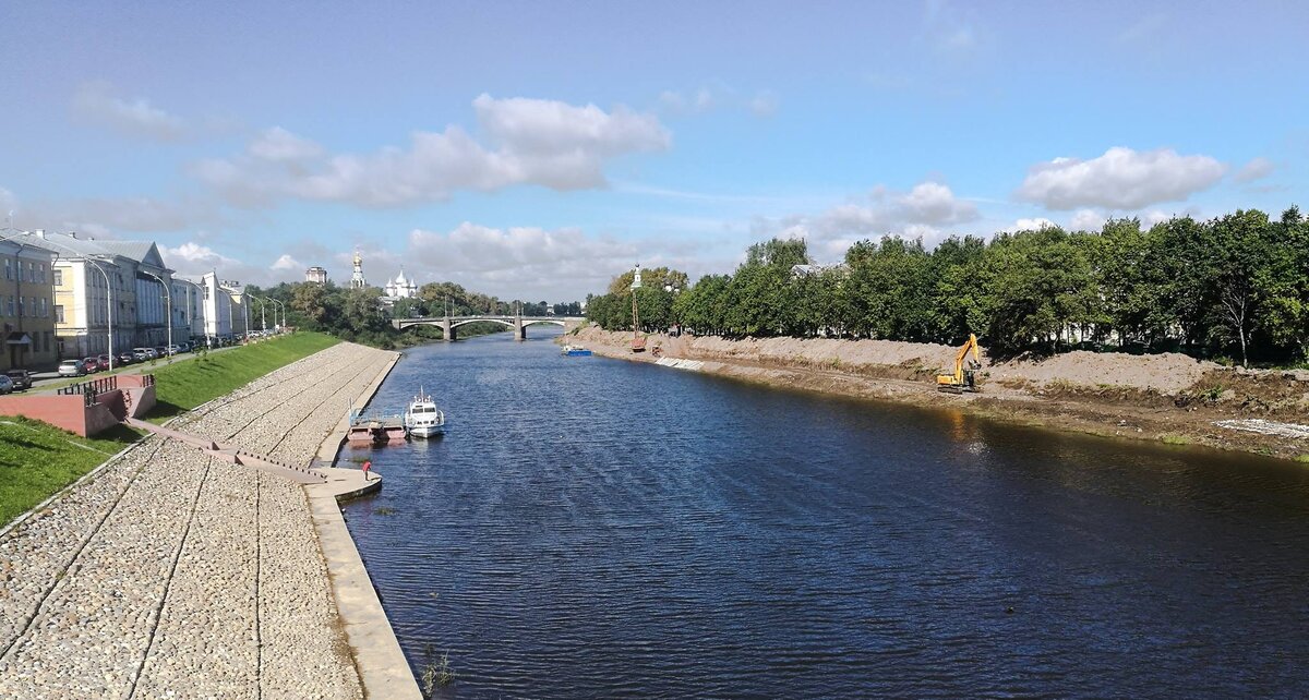 Набережная реки Вологды после реконструкции