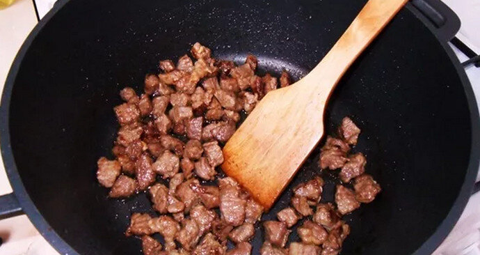 Сколько минут жарить мясо
