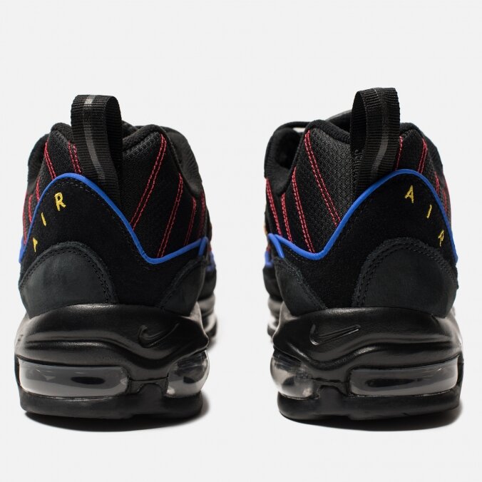 Nike air max 98 2025 'black blue' (black/black-amarillo-university red)