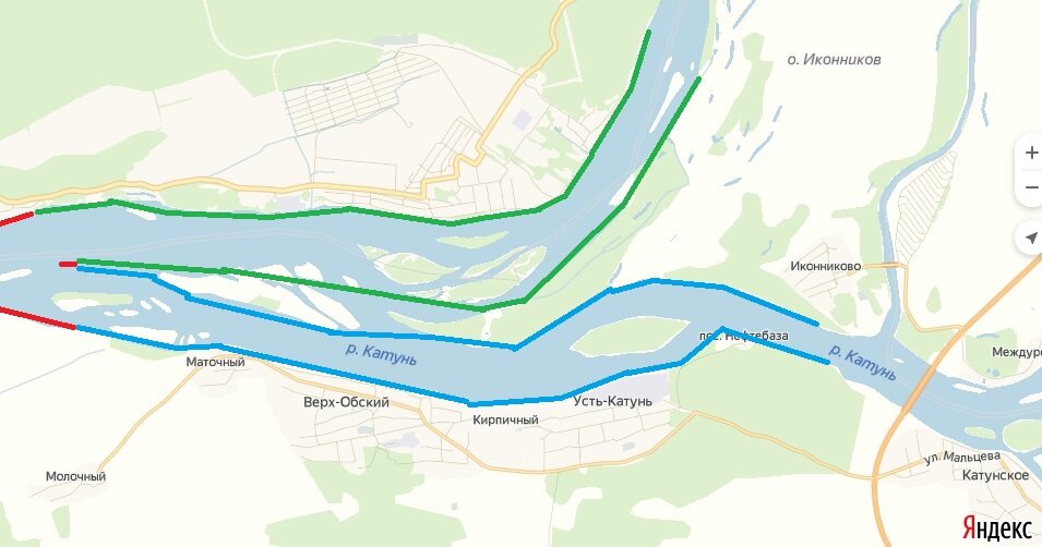 Карта реки обь в барнауле