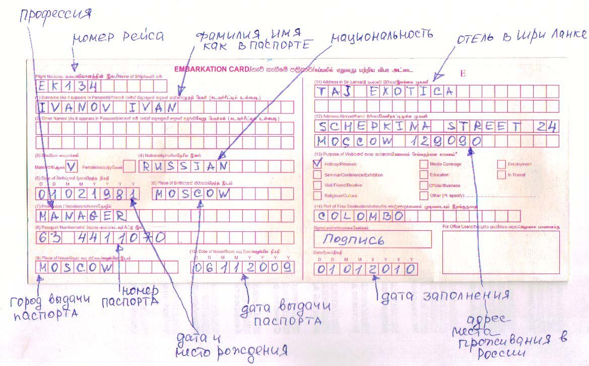 Миграционная карта это виза или разрешение на временное проживание