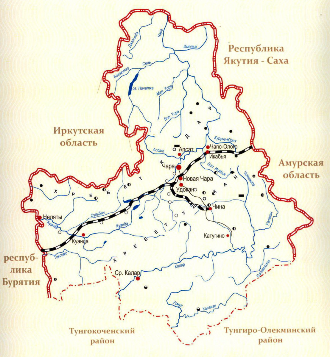 Карта новая чара забайкальский край