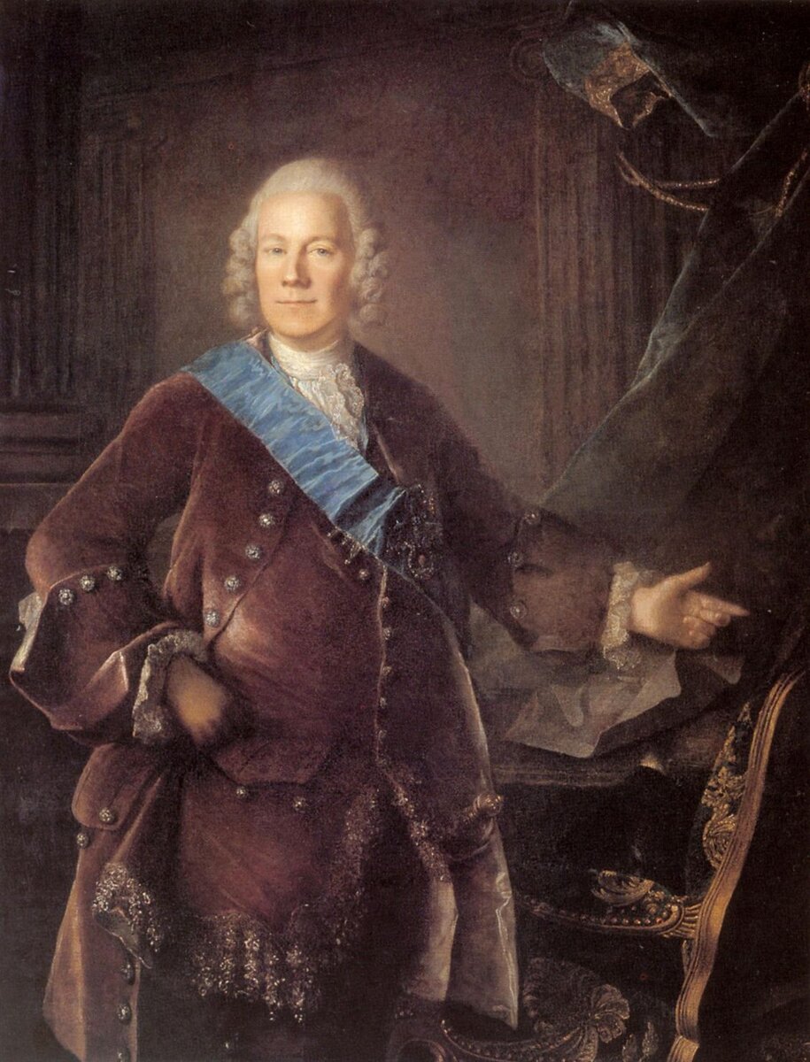 Портрет графа А.П. Бестужева-Рюмина. Художник — Луи Токке (Louis Tocqué)