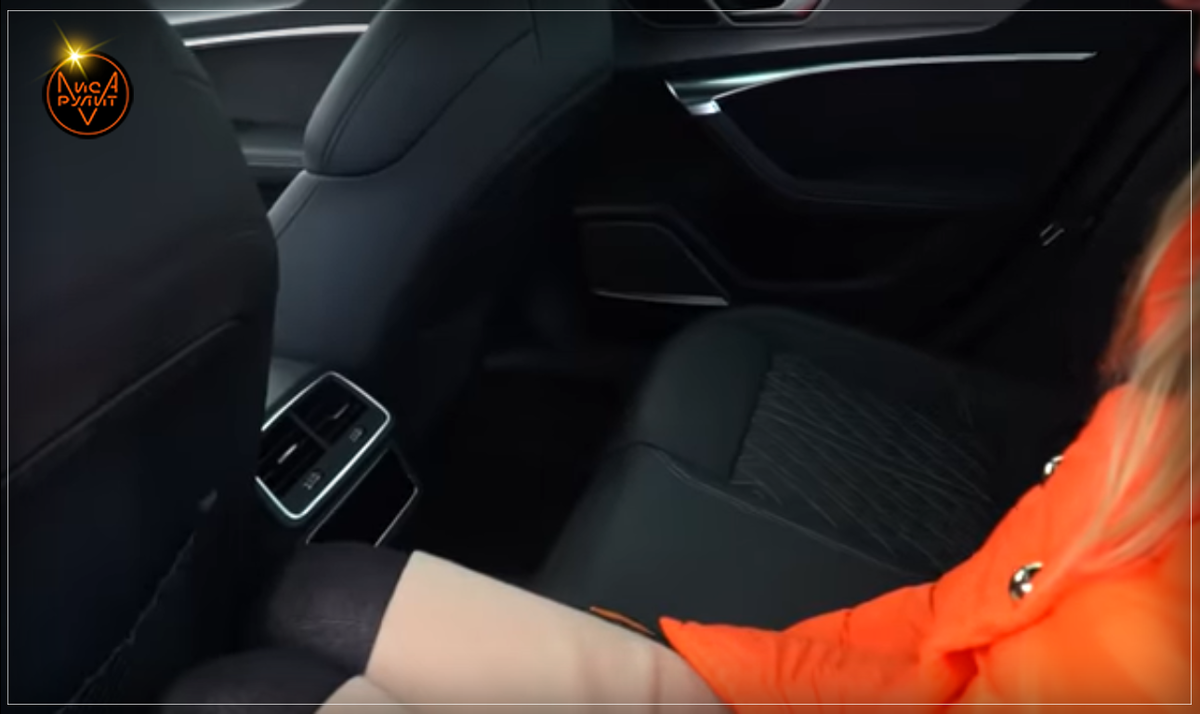 Лиса Рулит. Сзади в салоне Ауди А6