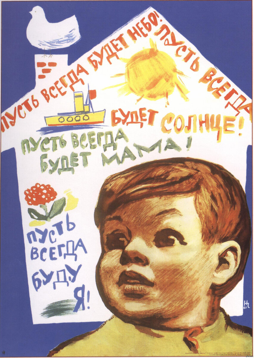 Плакат художника Николая Чарухина, который вдохновил композитора Аркадия Островского на сочинение песни