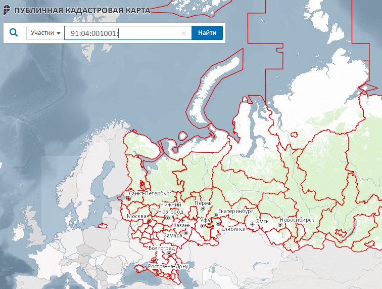 Кадастровая карта россии крым