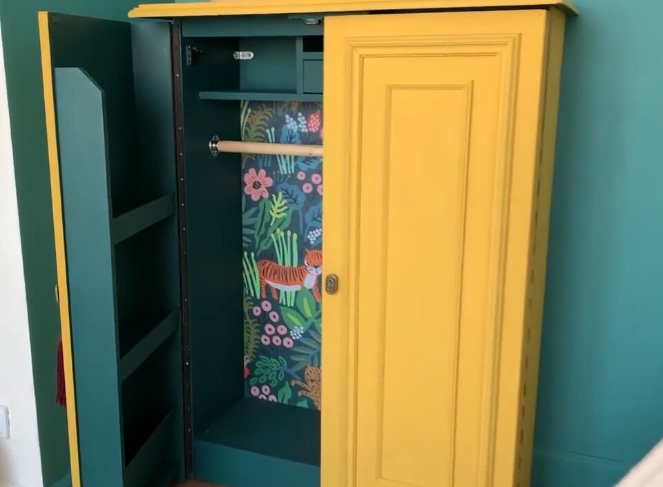 Бывший секретер стал детским шкафом для одежды