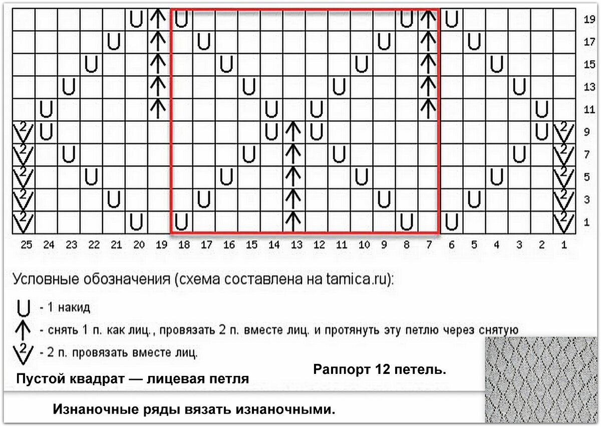 Схема узора к Серости №1