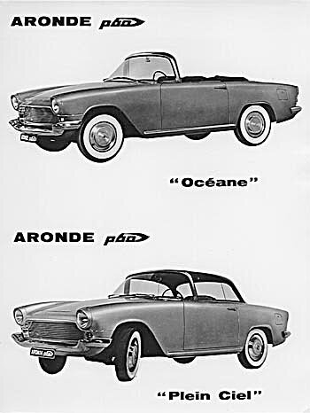 Кабриолет SIMCA-Oceane и купе SIMCA Plein Ciel.