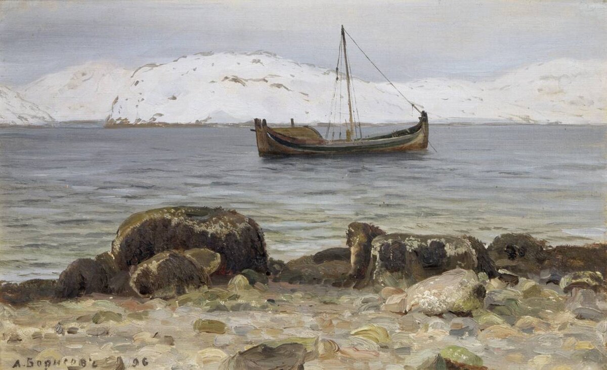 Александр Борисов. Мурманская гавань в марте. 1896 г. Источник: culture.ru 