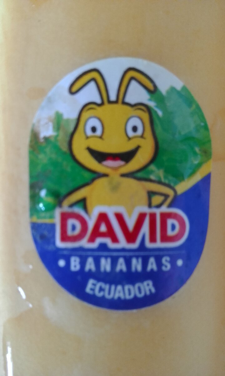 Фото сделано автором.Знакомьтесь, это Давид - муравьишка с этикетки тех самых бананов по 49.99 за килограмм