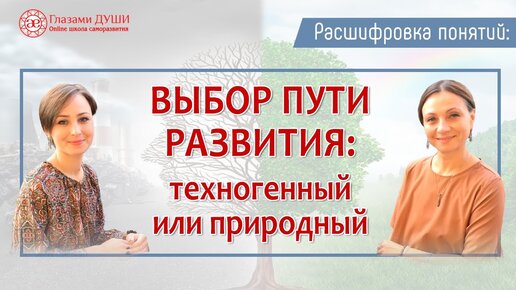 Пути развития человечества | Техногенное и природное развитие | Расшифровка понятий | Глазами Души