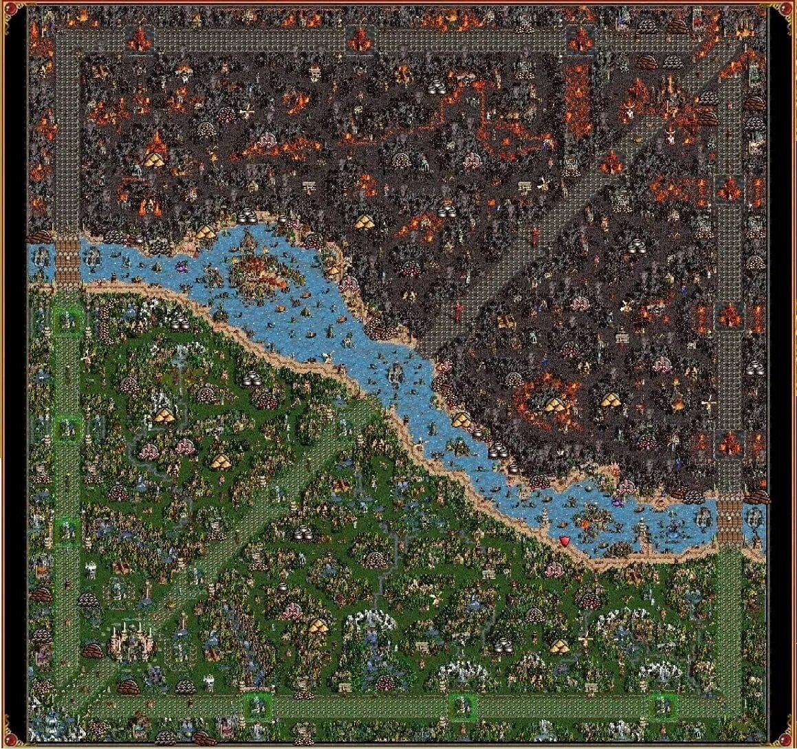 Карта Dota 2 из модификации для Heroes of Might and Magic III: Horn of the Abyss. Авторы: команда Art-Maps   📷