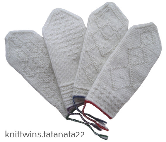 варежки витым узором, фото со свободного доступа интернета