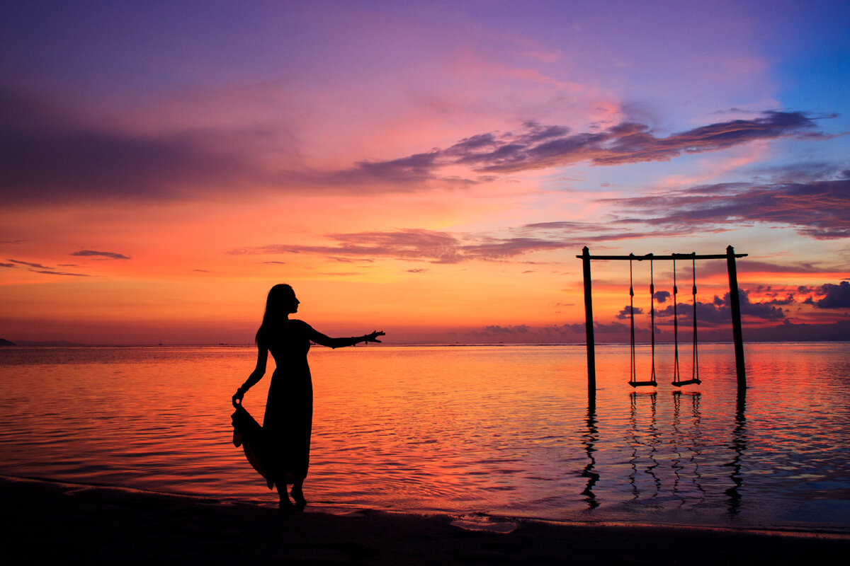 Закат на острове Гили Мено, Индонезия