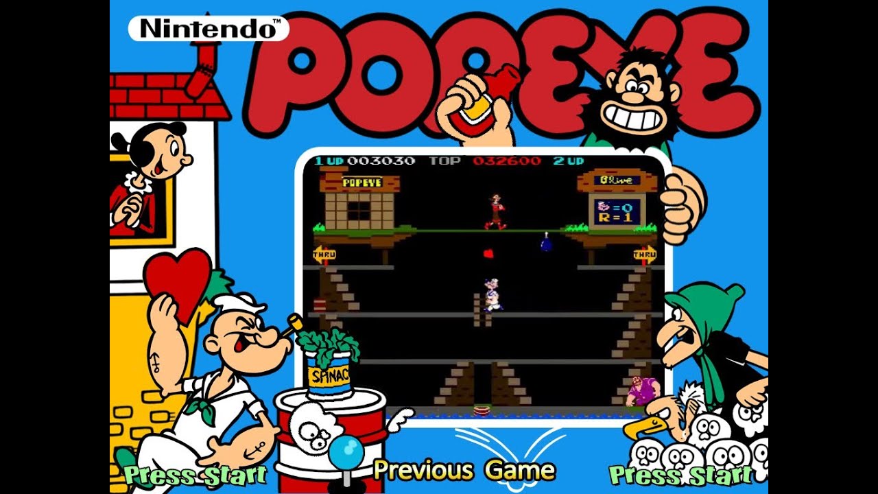 Popeye не большое прохождение и обзор игры Dendy Денди NES Nintendo Famicom  | ВО ЧТО ПОИГРАТЬ ? | Дзен