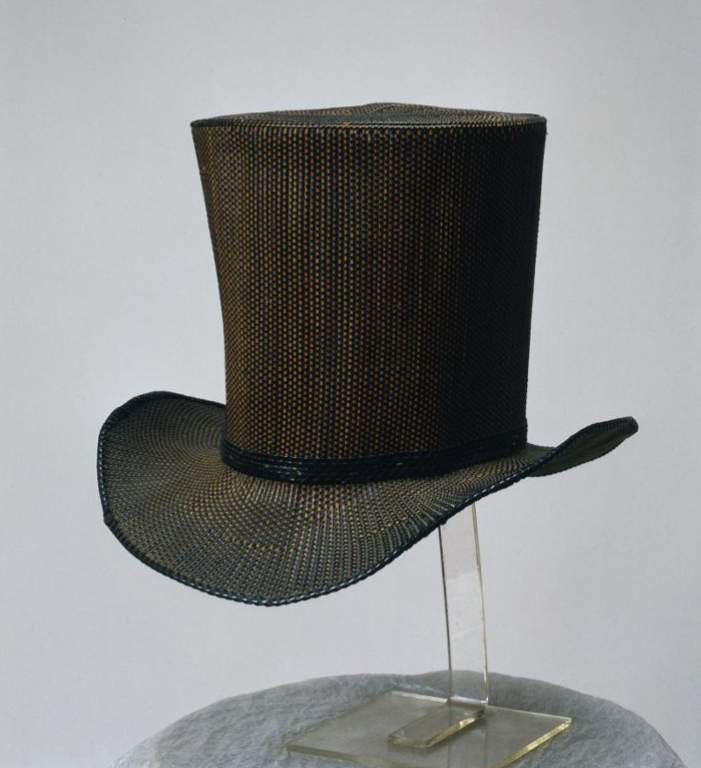 Шляпа соломенная. Западная Европа. 1820-е гг. Солома, шёлк, кожа, плетение