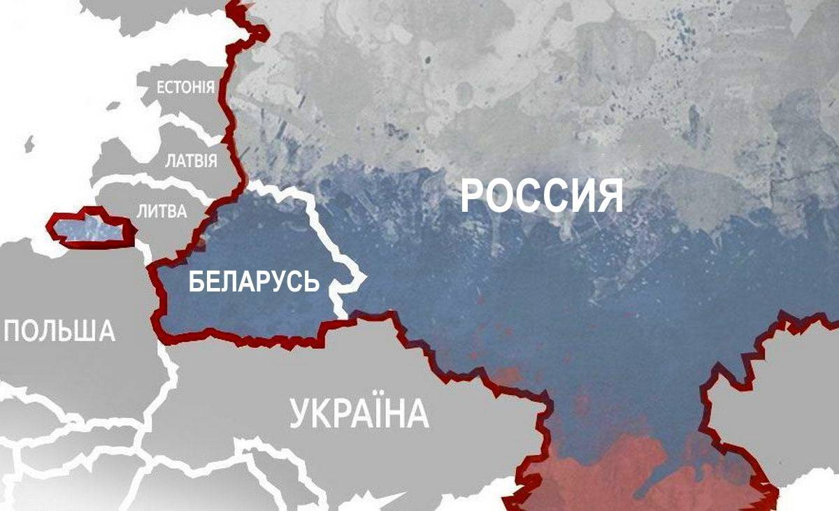 Карта беларуси и украины вместе