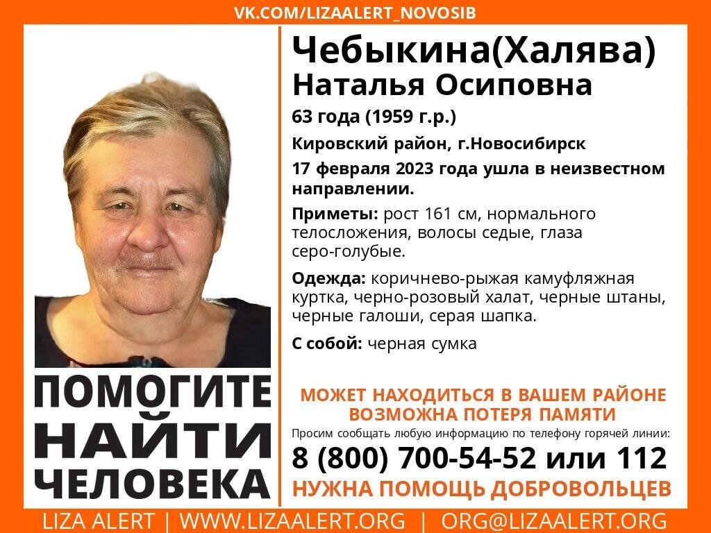 В Новосибирске пропавшую 63-летнюю пенсионерку с потерей памяти нашли за  несколько часов | СИБ.ФМ | Дзен