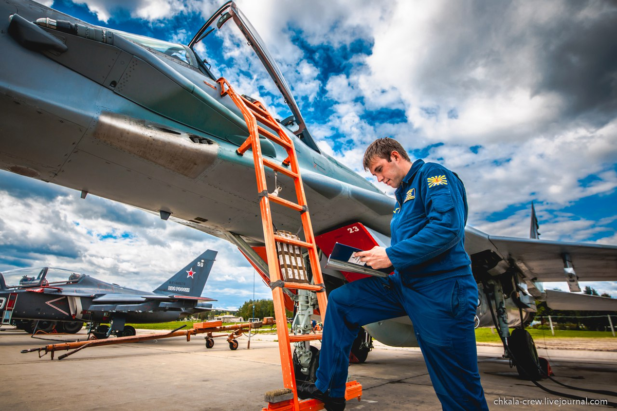 подготовка самолета к вылету.