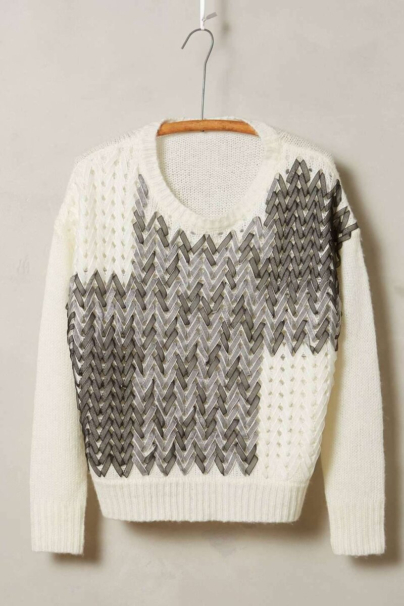Как связать украшения на свитер
