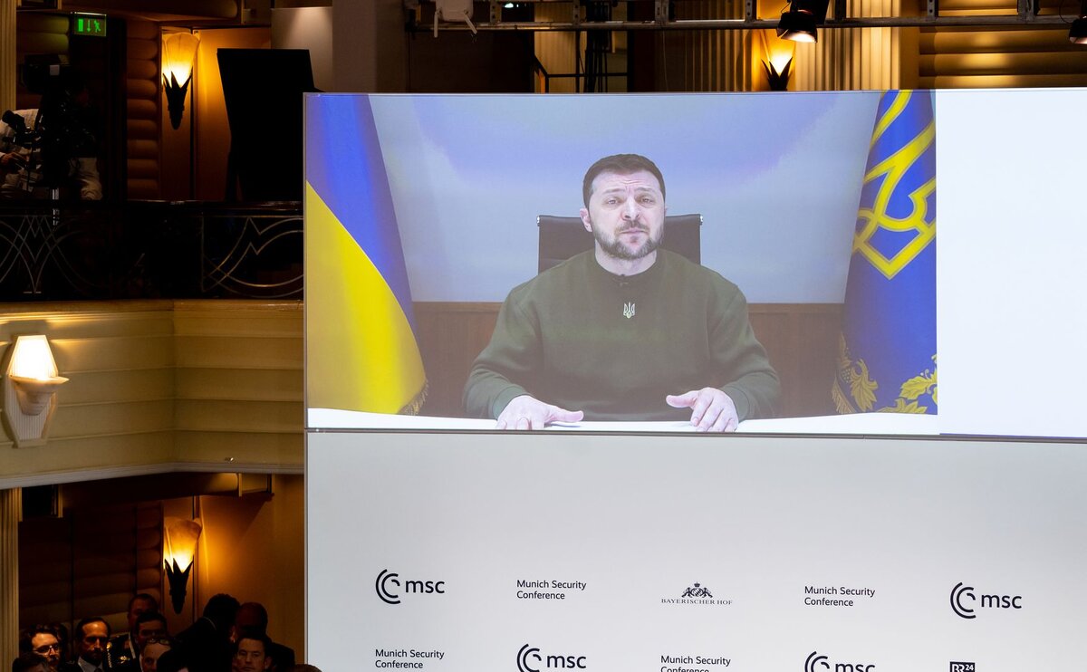    Выступление Зеленского на Мюнхенской конференции © Sven Hoppe/dpa/Global Look Press
