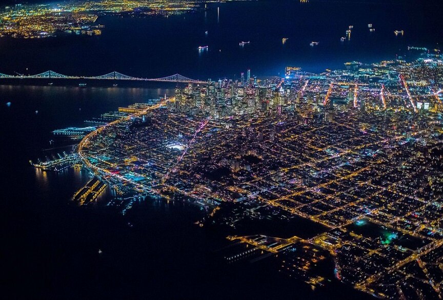 Ночной Сан-Франциско.