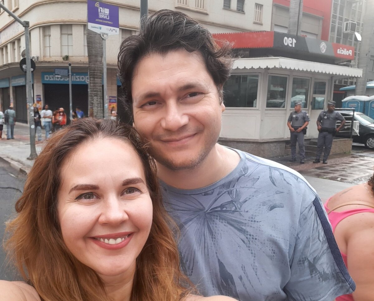 Я с Элио. Во время шествия.