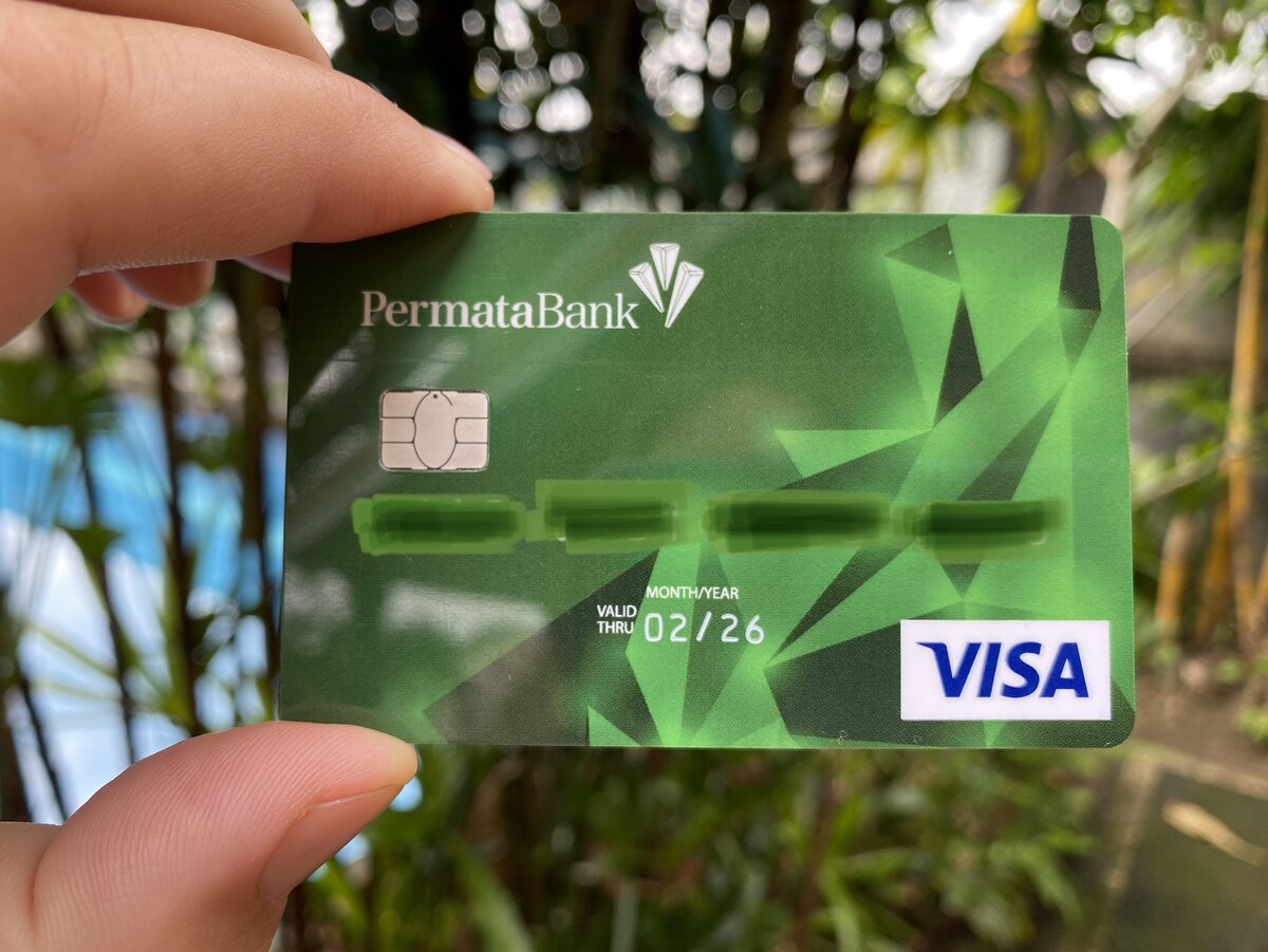 Обезличенная карта VISA банка Permata