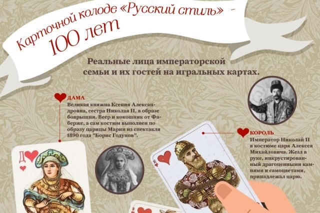    Карточной колоде «Русский стиль» — 100 лет. Инфографика