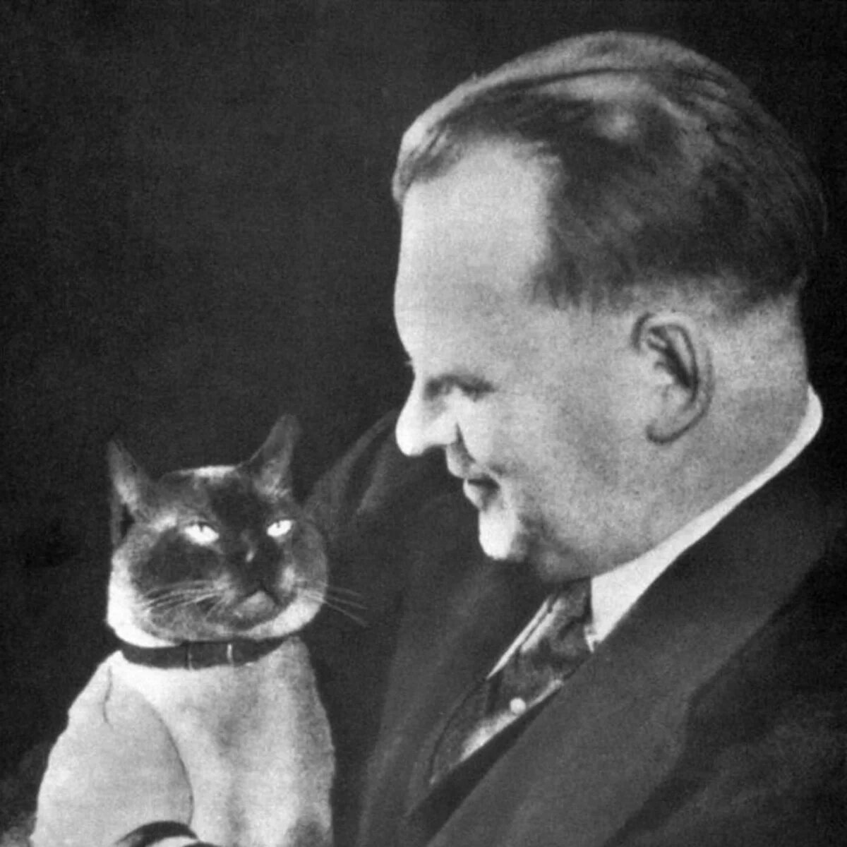 Александр Алехин и его кот Чесс
