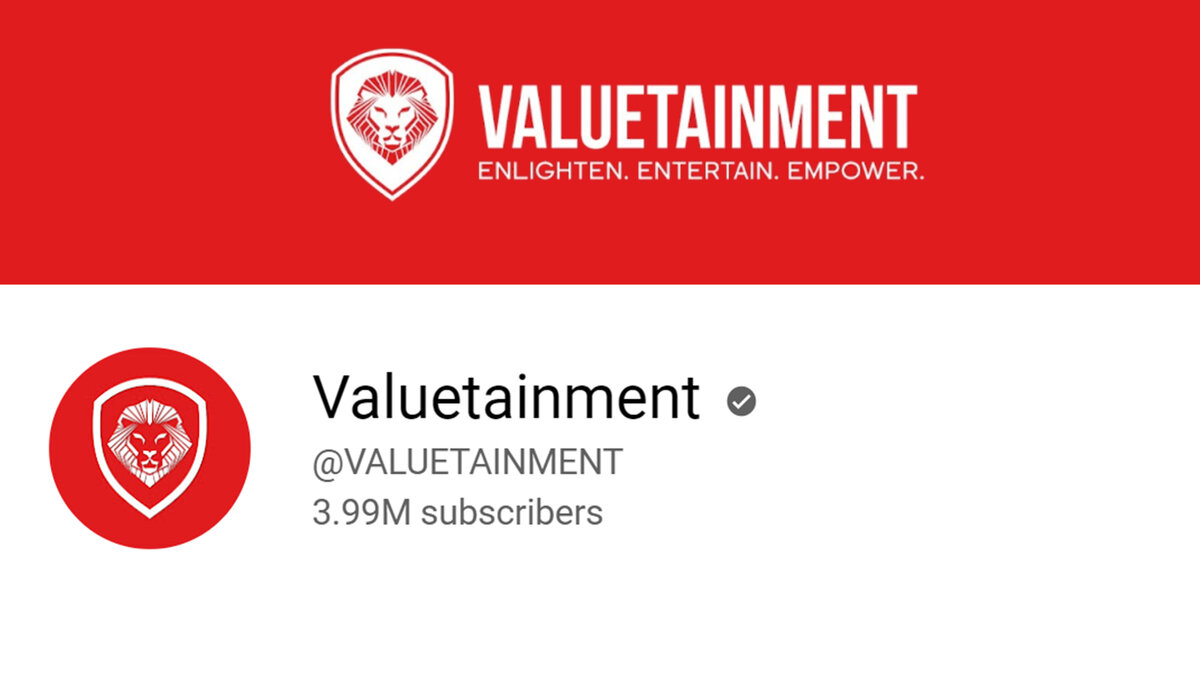 Valuetainment  4,01 млн подписчиков https://www.youtube.com/@VALUETAINMENT

