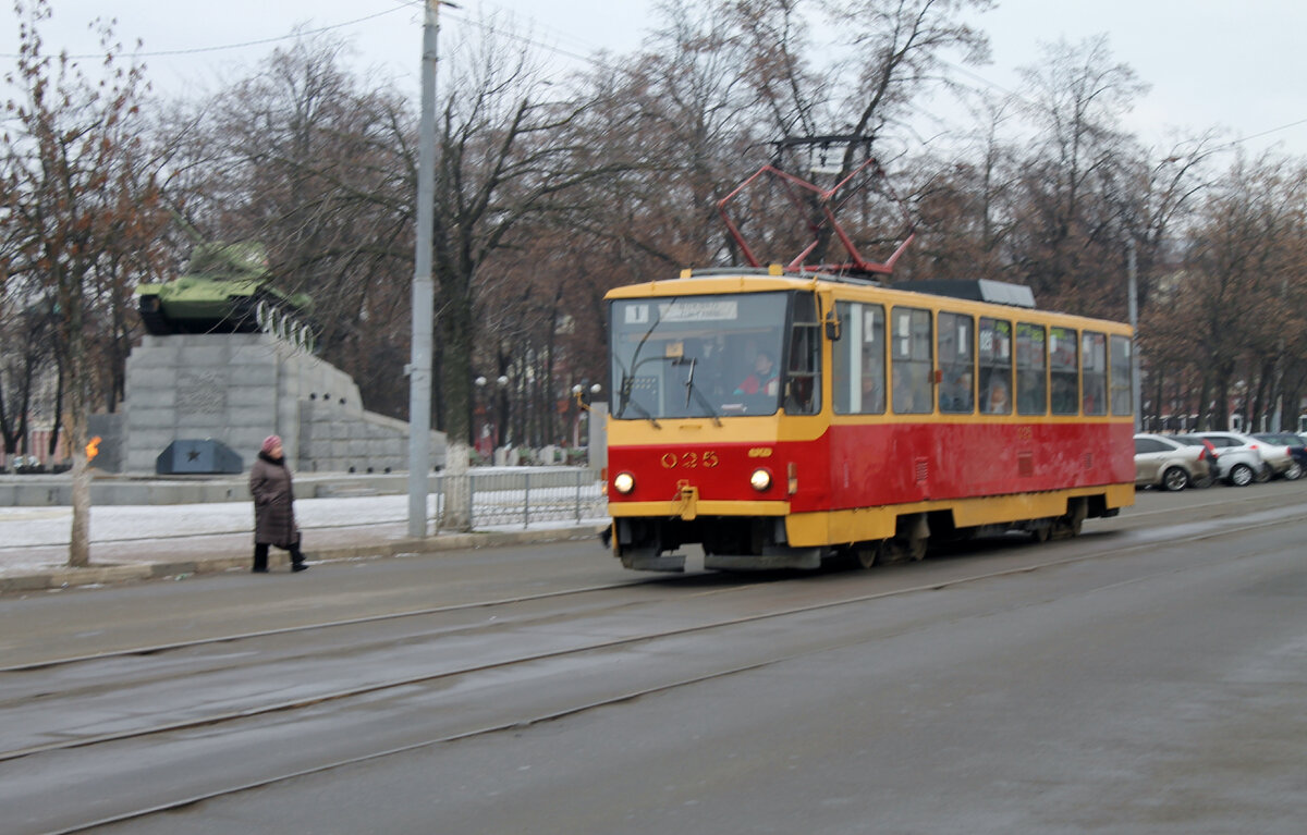 г. Орел, ул. Пушкина, маршрут № 1, вагон Tatra T6B5SU