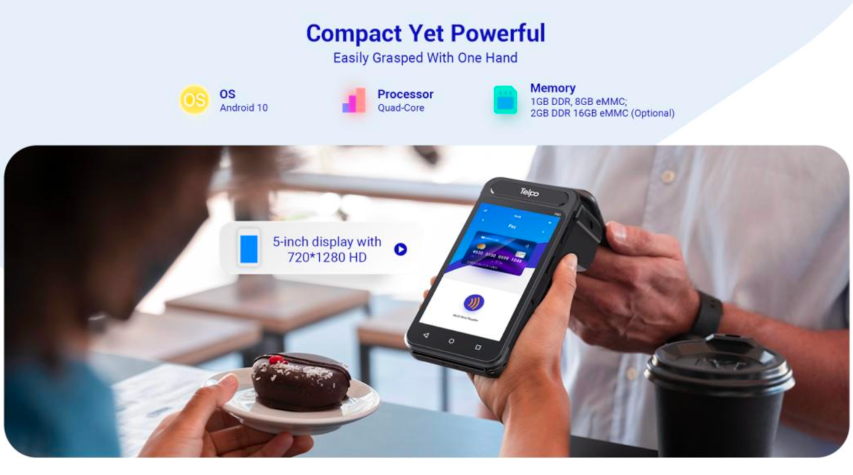 Telpo выпустила новый мобильный платежный терминал P8D | Kiosks.ru | Дзен