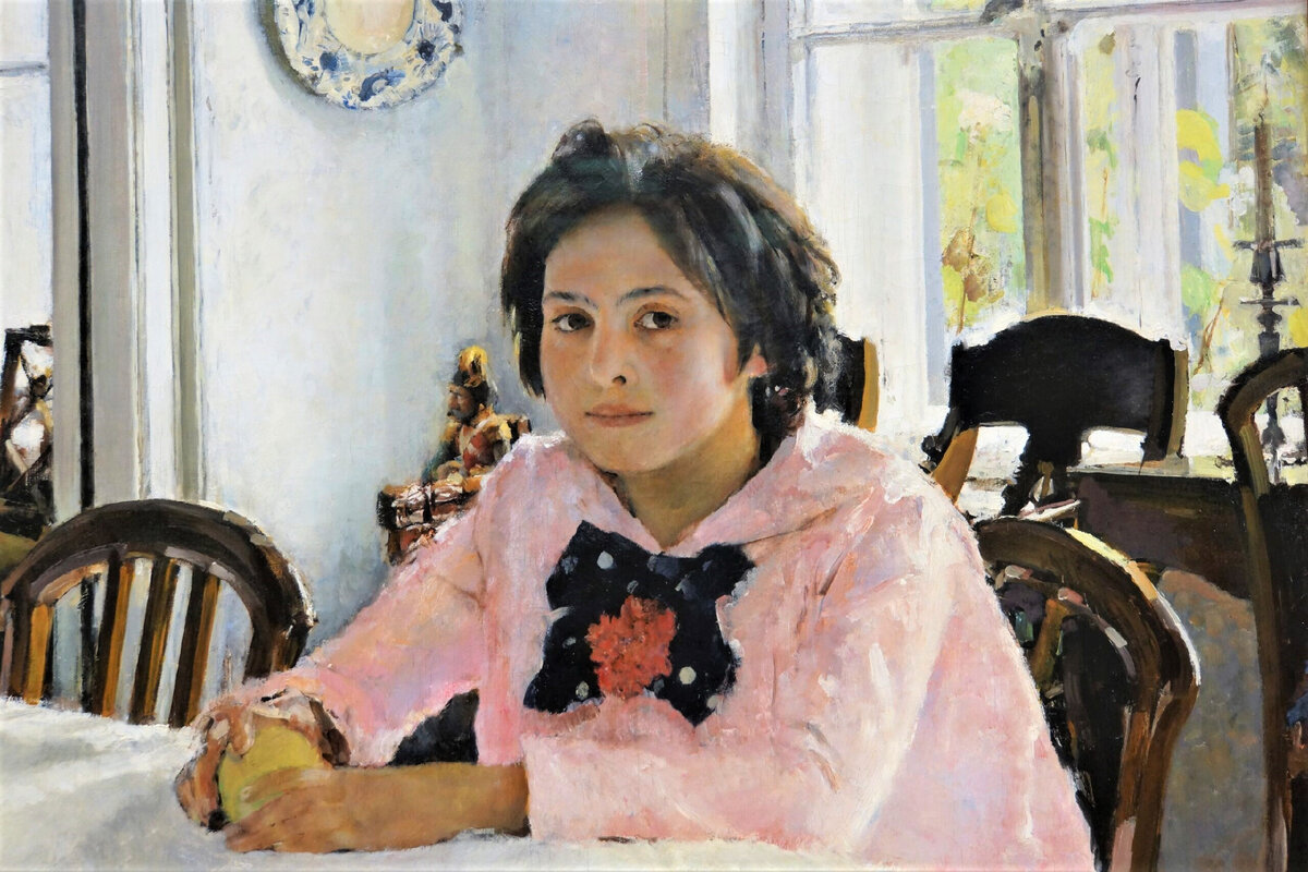 Картина перова девочка с персиками