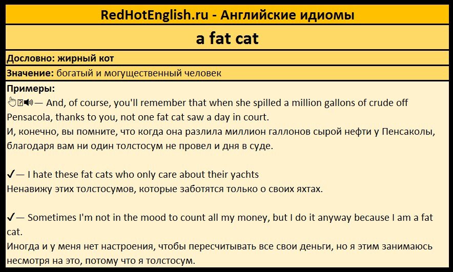 Кет перевод на русский. Идиомы про путешествия на английском. Fat Cat idiom.