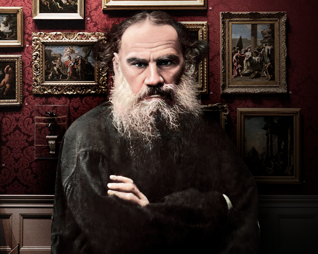 1. Лев Николаевич Толстой — русский мыслитель и писатель. На фоне — Photo by Andrew Neel on Unsplash