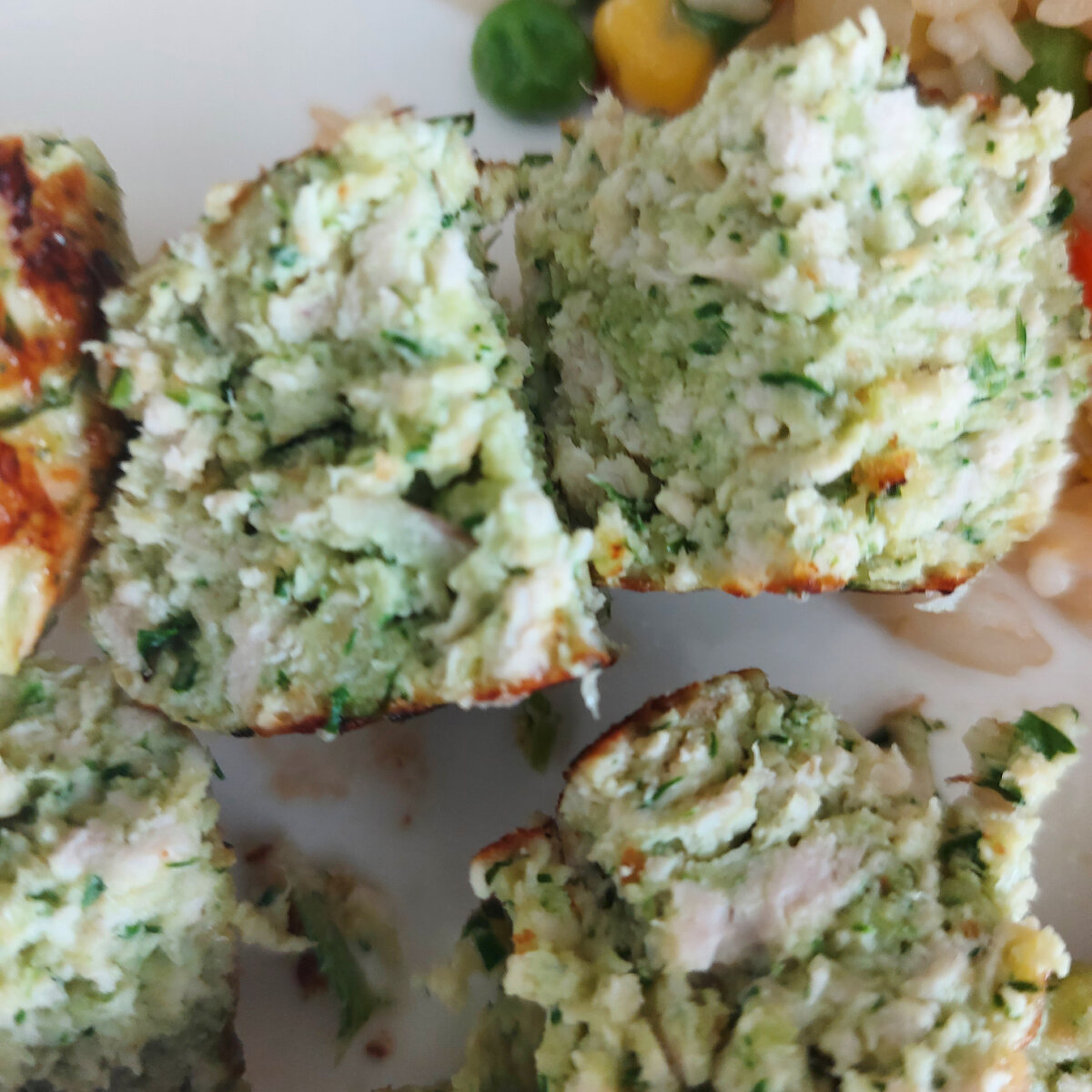 А это сегодняшние котлетки из индейки с зеленью