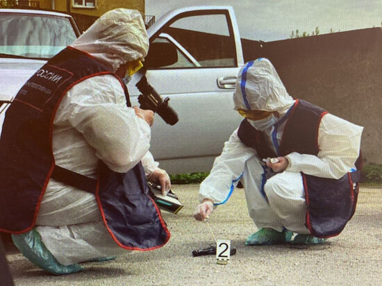     Работа криминалистов на месте происшествия. Фото: экспертно-криминалистический центр ГУ МВД РФ