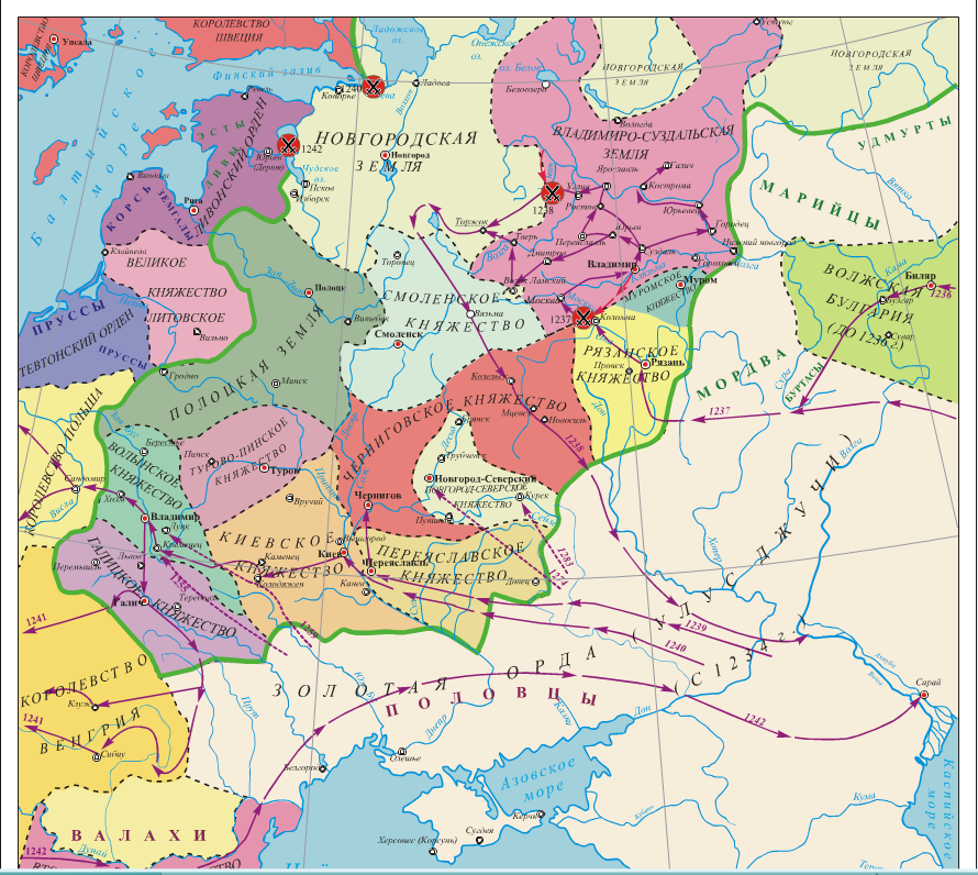 Карта киевского княжества