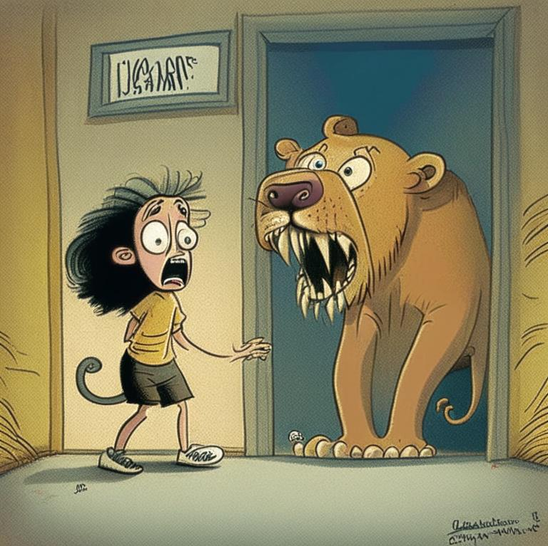 Изображение сгенерировано с помощью нейросети Kandinsky 2.1 по запросу "Животный страх".