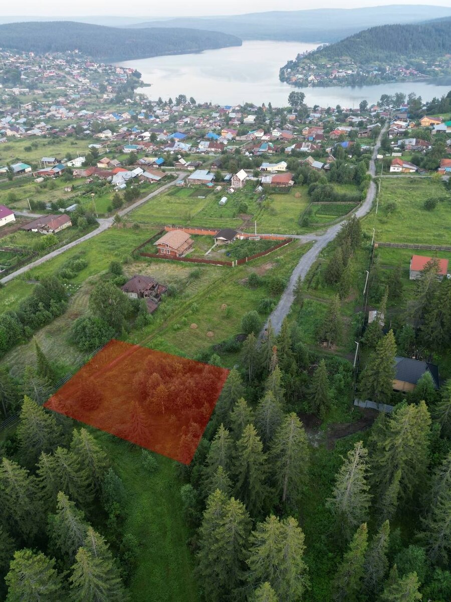 Вид на один из участков с коптера