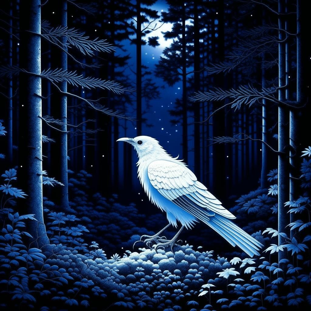 Белая ворона. Генерация автора. Kandinsky 2.2