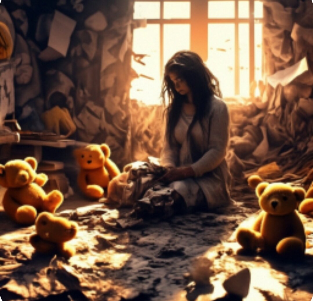 В 40 лет она как ребёнок. Моя иллюстрация в нейросети. 