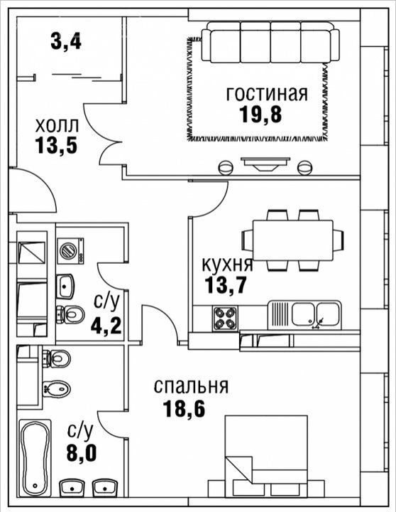 
В таких квартирах удобно жить