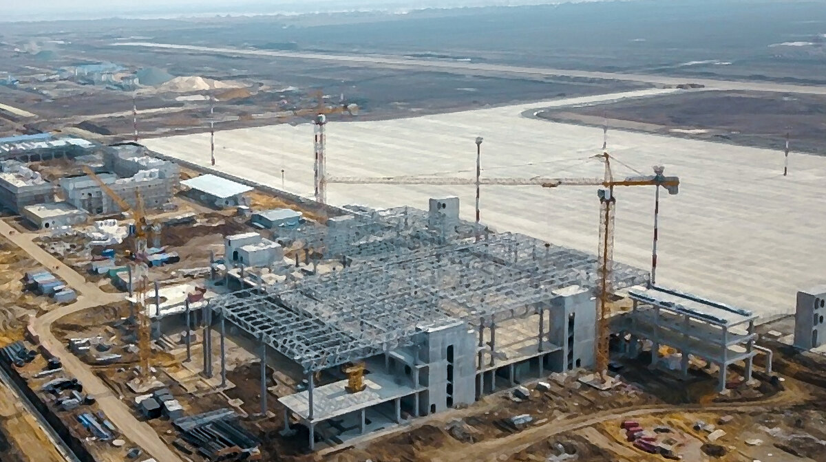 Строительство Международного Аэропорта Юрия Гагарина в г. Саратов Фото: © fedpress.ru